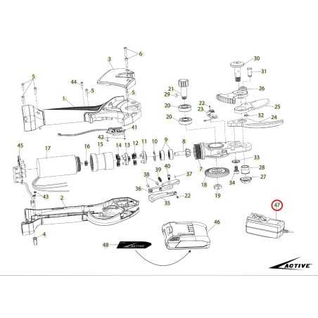 ORIGINAL ACTIVE battery charger scissor model tigercut 35 025974 | NewgardenParts.com