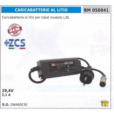 Lithium battery charger for robot L30 ZUCCHETTI 29.4 V 2.1 A 050041 | NewgardenParts.com