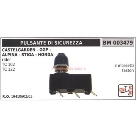 Pulsante di sicurezza CASTELGARDEN motore rider TC 102 122 003479 19410602/03 | NewgardenParts.com