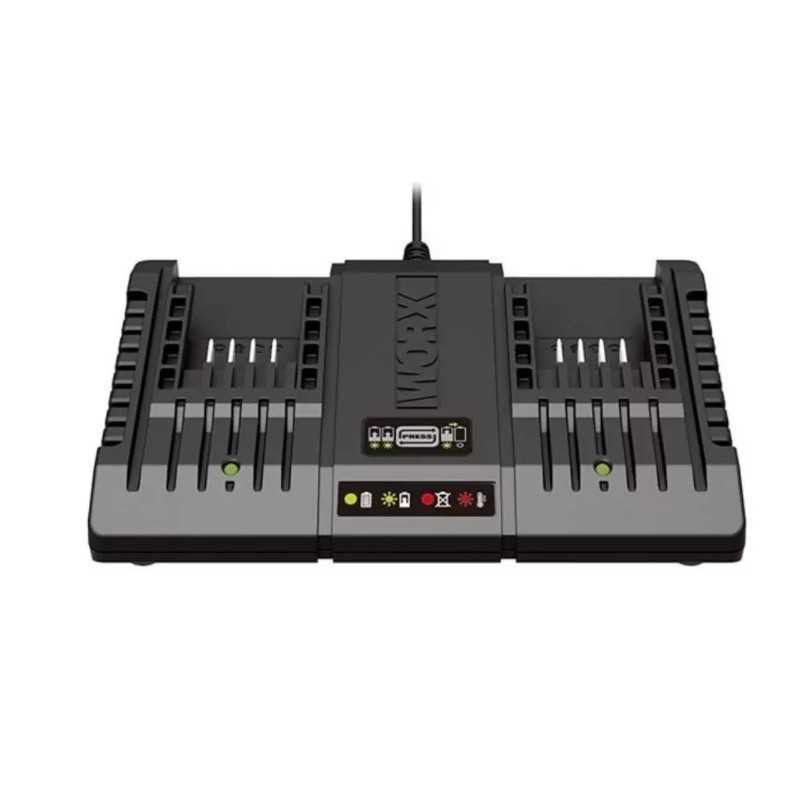 WA3772 - Chargeur de batterie double Worx 20 V WA3772 - Chargeur de batterie double Worx 20 V