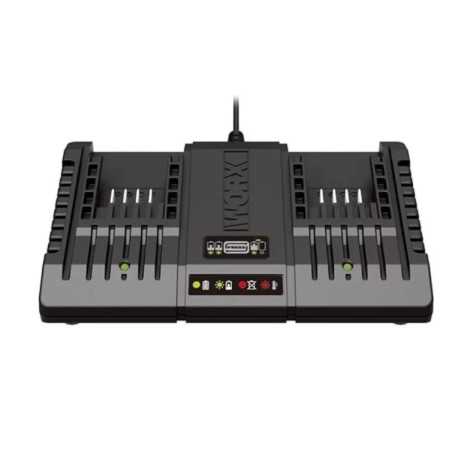 WA3772 - Chargeur de batterie double Worx 20 V | NewgardenParts.com