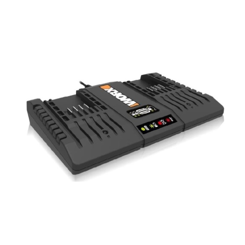 Caricabatterie rapido Dual Port WA3883 per batteria al litio 20V WORX