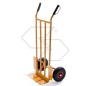 Carrello portatutto 110x57x48cm portata 200kg ruote pneumatiche manopole gomma