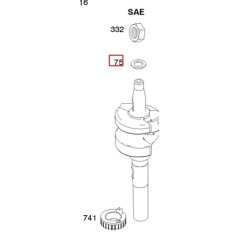 Schwungradunterlegscheibe original BRIGGS & STRATTON Rasenmähermotor 691736 | NewgardenParts.com