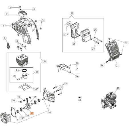 Albero motore ORIGINALE OLEOMAC decespugliatore potatore PPH 250 61460300AR | NewgardenParts.com