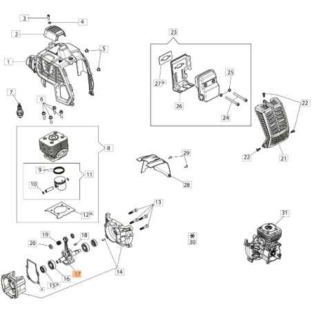 ORIGINAL OLEOMAC brush cutter PPH 250 drive shaft 61460300AR | NewgardenParts.com