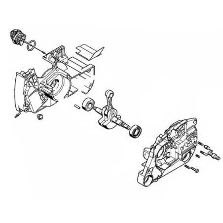 Crankcase crankshaft drive models MS460 ORIGINAL STIHL 11280202143 | NewgardenParts.com