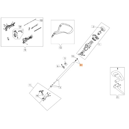 Albero motore ORIGINALE OLEOMAC per unita' motore BCH 250 D 61460086 | NewgardenParts.com