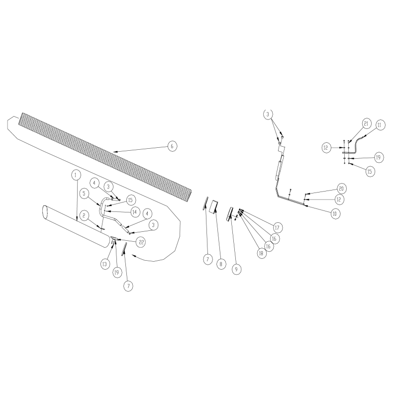 TUBO 5" X 87" AR840075 ORIGINALE BILLY GOAT
