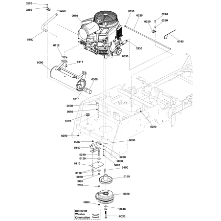 Boulon de vilebrequin, 7/16-20 x 3, GD8 LR5102866 d'origine Ferris | NewgardenParts.com