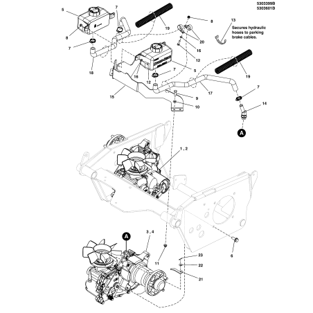 HYDRAULIC HOSE, LH, IS2100Z LR5105178 GENUINE FERRIS | NewgardenParts.com
