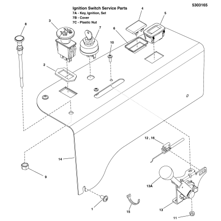 INTERRUPTOR DE ENGANCHE DE CUCHILLA LR5022180 ORIGINAL FERRIS | NewgardenParts.com