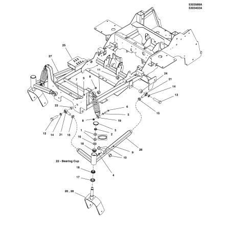 WELD, FRONT ARM, LEFT - RED LR5411433B GENUINE FERRIS | NewgardenParts.com