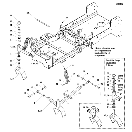 WELDING, FRONT ARM - LEFT - RED MODEL LR5400564B GENUINE FERRIS | NewgardenParts.com