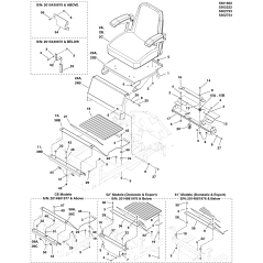 ASIENTO DE ACOMPAÑANTE BAJO * . F800X LR5103004 ORIGINAL FERRIS | NewgardenParts.com