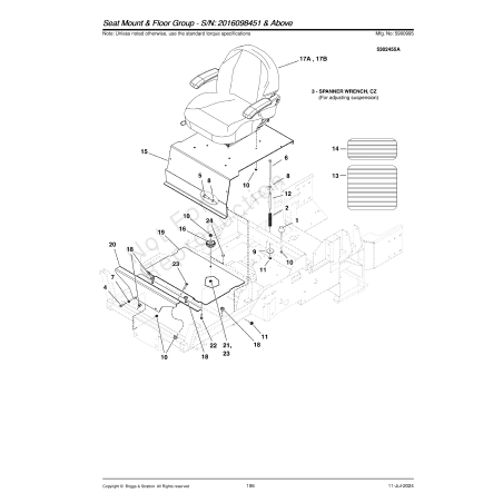 SEAT, IS3100Z / IS5100Z LR5103372 ORIGINAL FERRIS | NewgardenParts.com