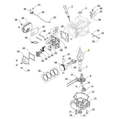 ORIGINAL STIGA engine crankshaft TRE 224 lawn tractor 118551115/0