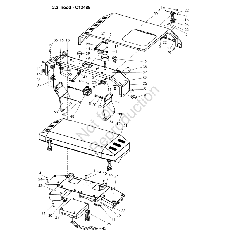 Haubenhalter kompl. LK907900001 ORIGINAL FERRIS