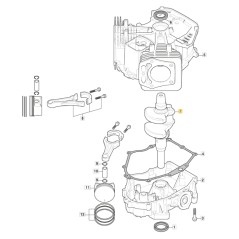 ORIGINAL STIGA engine crankshaft TRE 635V lawn tractor 118551555/0