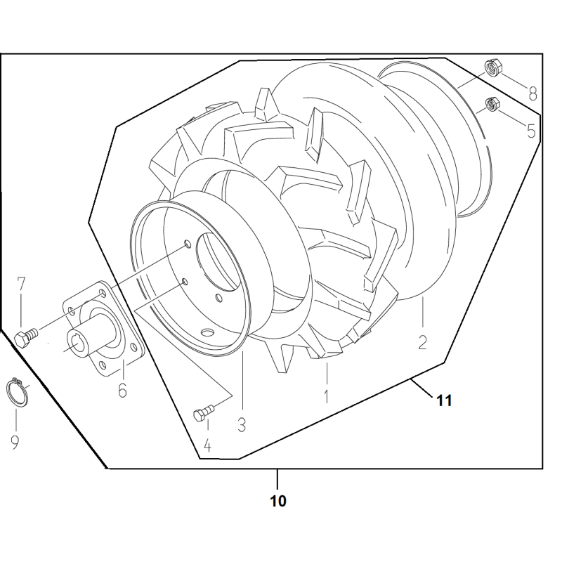 Wheel Assy (400-7) O80-1711-407-00 ORIGINAL OREC Wheel Assy (400-7) O80-1711-407-00 ORIGINAL OREC