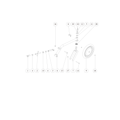 Roue avant noire ORIGINALE OREC O0258-70500