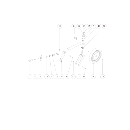 Roue avant noire ORIGINALE OREC O0258-70500 | NewgardenParts.com