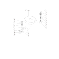 ORIGINAL OREC O84-1763-833-0H BLADE HUB | NewgardenParts.com
