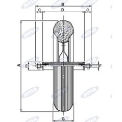 Ruota in poliuretano con cuscinetto in plastica d. 250mm per carrello foro 20 mm | NewgardenParts.com