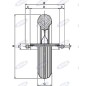 Polyurethanrad mit Nadelkäfig Durchmesser 250mm für Schubkarren