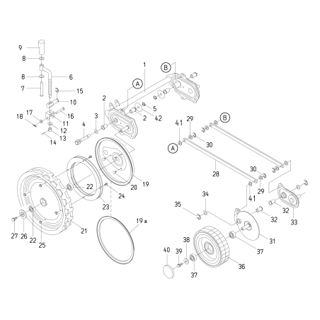 Brazo de rueda delantera (R) O80-1035-405-00 ORIGINAL OREC | NewgardenParts.com