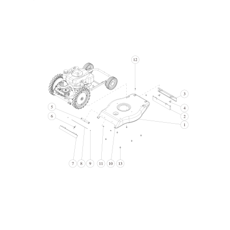 Supporto per flapper posteriore (grigio metallizzato) O80-1035-783-0H ORIGINALE OREC | NewgardenParts.com