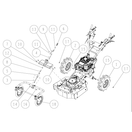 Perno de ajuste de altura ORIGINAL OREC CMP O0285-62400 | NewgardenParts.com