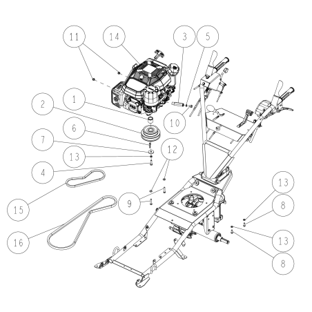 Cinghia trapezoidale LB-61 O89-6123-006100 ORIGINALE OREC | NewgardenParts.com