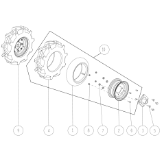 Wheel Assy 3.50-7 O80-1260-407-00 ORIGINALE OREC | NewgardenParts.com