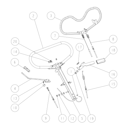 Wire, handle direction O0305-71510 ORIGINAL OREC | NewgardenParts.com