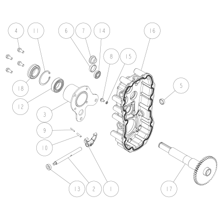 Boîtier de pédalier (L) O80-1565-155-00 ORIGINAL OREC | NewgardenParts.com
