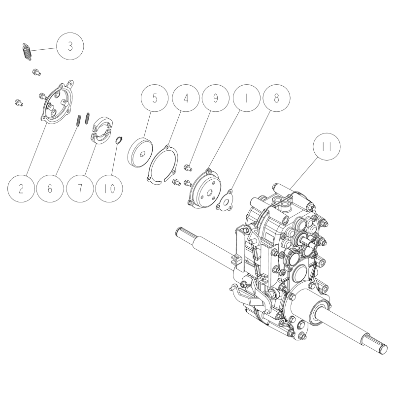 Transmission Assy HR662 O0285-09000 ORIGINAL OREC