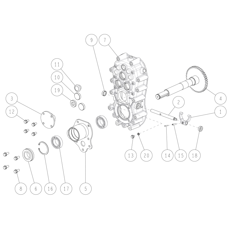 Boîte de transmission (L) O0301-00110 ORIGINAL OREC