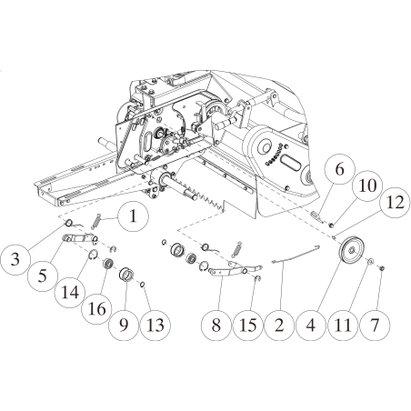 Brazo tensor guía (blanco) O0225-40301 ORIGINAL OREC | NewgardenParts.com