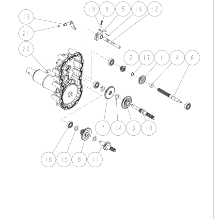 Albero forcella cambio O0334-00400 ORIGINALE OREC | NewgardenParts.com