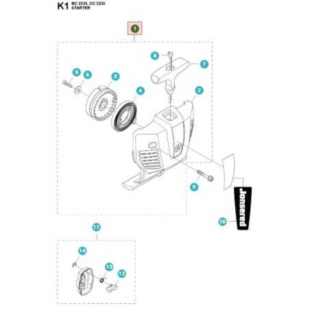 ANLASSERABDECKUNG KPL. 544128402 HUSQVARNA ORIGINAL | NewgardenParts.com