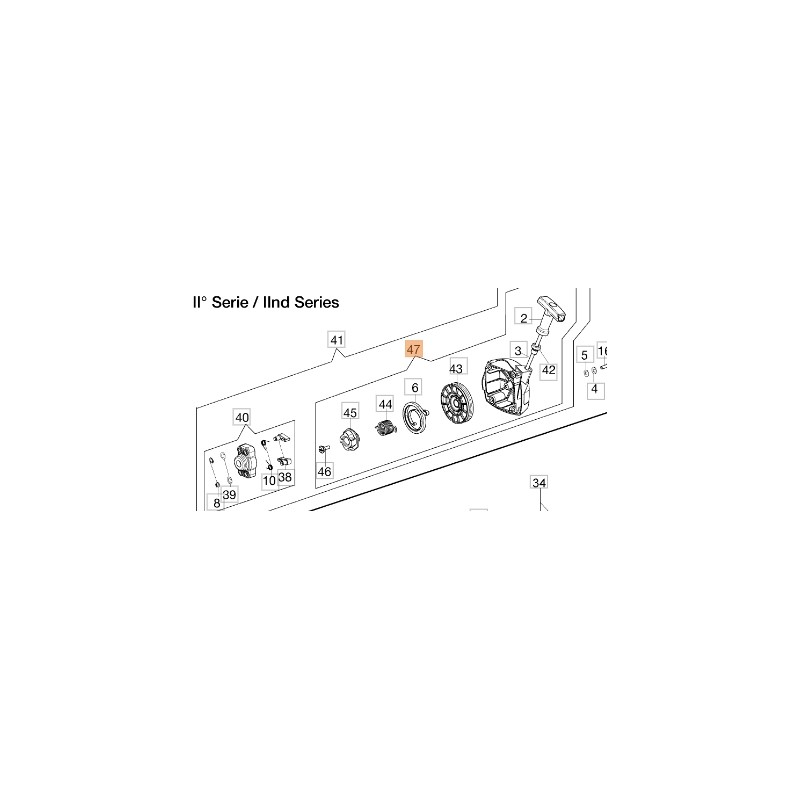 Carter avviamento decespugliatore modelli BC420S BC430S BC430T 61350257A OLEOMAC