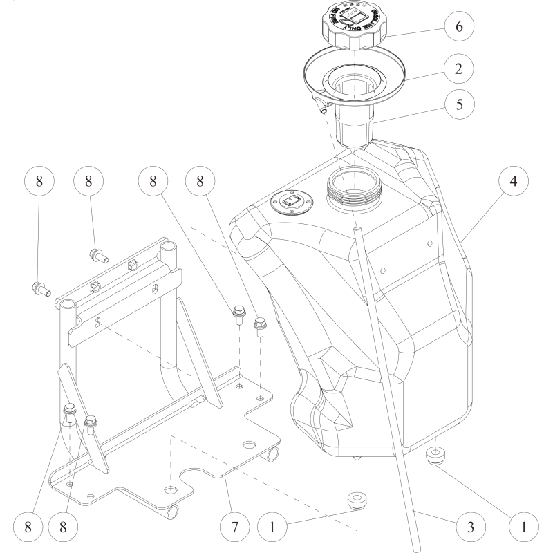 Conjunto de tapa del tanque de combustible (con válvula) O0312-73000 ORIGINAL OREC