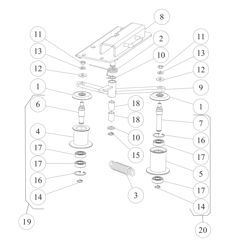 Albero tenditore di tensione O0244-42800 ORIGINALE OREC