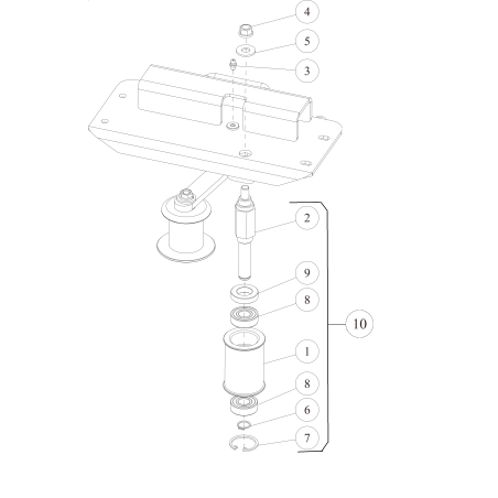 Polea tensora de cuchillas (A) O0244-42500 ORIGINAL OREC | NewgardenParts.com