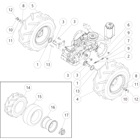 Buje de rueda trasera (blanco) O0215-30101 ORIGINAL OREC | NewgardenParts.com