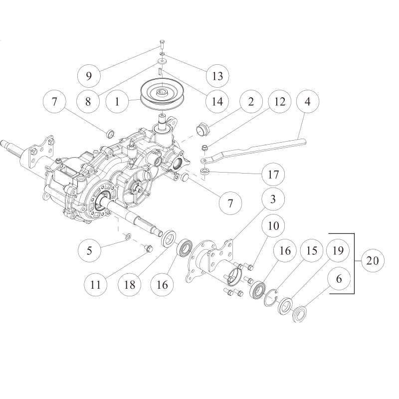 Axle Case CMP (Metallic Gray) O0360-0130H ORIGINAL OREC