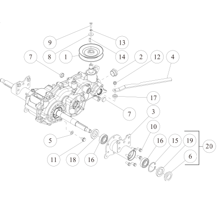 Achsgehäuse CMP (Metallicgrau) O0360-0130H ORIGINAL OREC | NewgardenParts.com