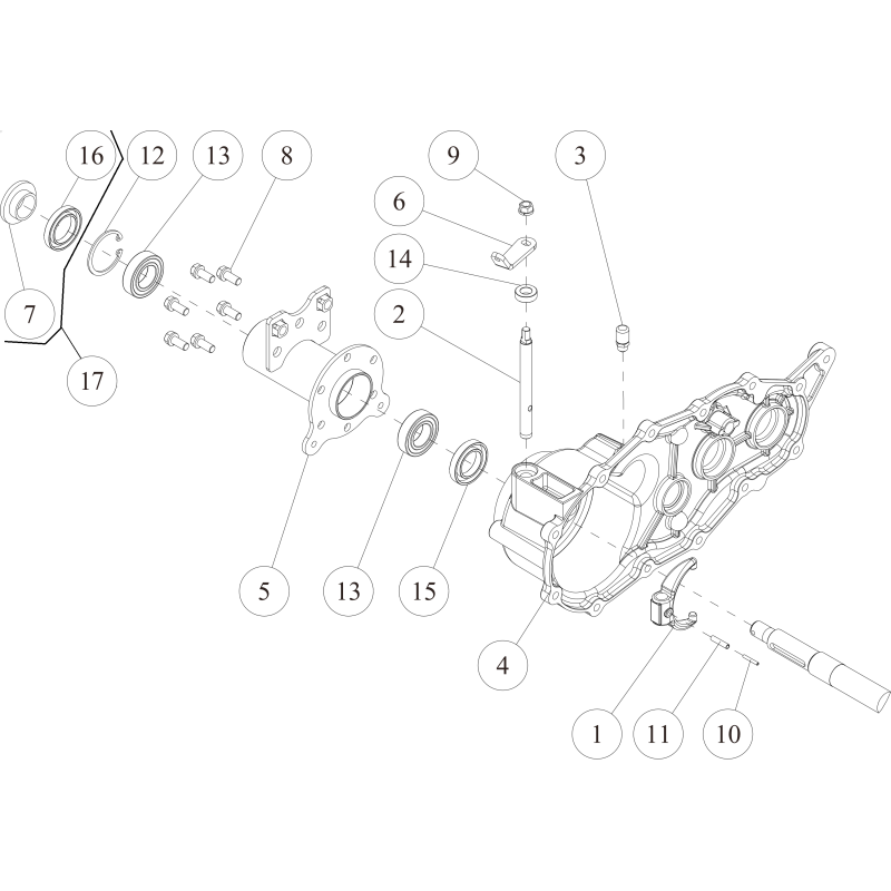 ORIGINAL OREC Differential-Sperrgabelwelle O0207-01800