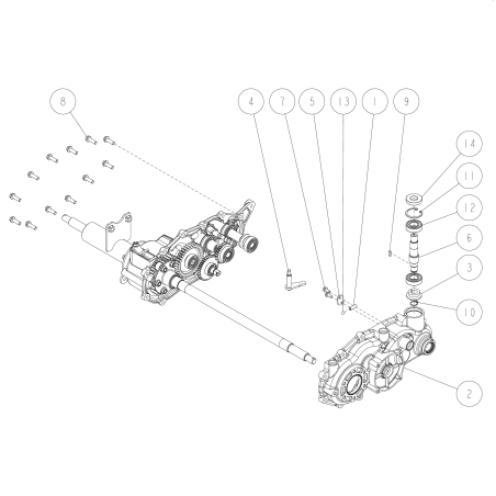 Transmission box (L) O0207-00100 ORIGINAL OREC | NewgardenParts.com